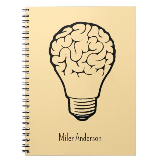 Carnet Brain Lamp - Creative Thinking Notebook- Mapping  (Devant)