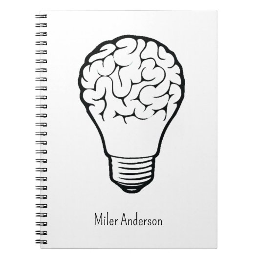 Carnet Brain Lamp - Creative Thinking Notebook- Mapping  (Devant)