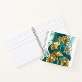 Carnet Branche avec Feuilles d'or Ginko Biloba (Intérieur)