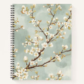 Carnet Branche Botanique Fleur Blanche Délicate (Devant)