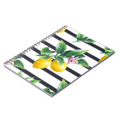 Carnet Branche de citron : lisière d'aquarelle d'agrumes (Côté gauche)