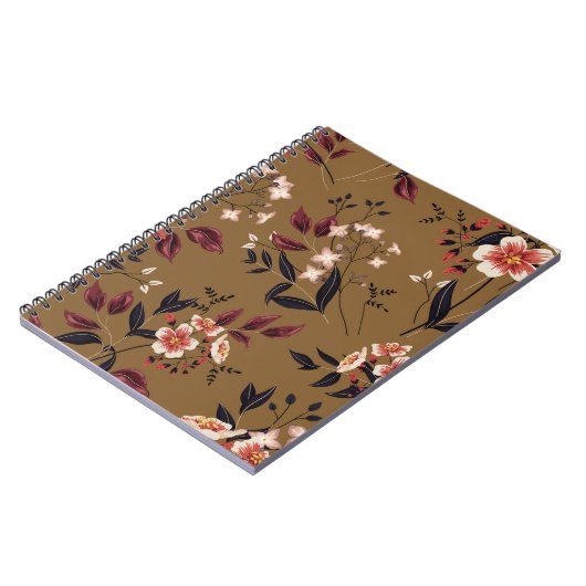 Carnet Branche de fleurs roses, composition abstraite. (Côté gauche)