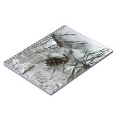 Carnet Branche des pins neigeux Photographie de la nature (Côté gauche)