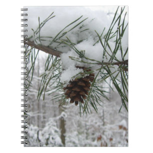 Carnet Branche des pins neigeux Photographie de la nature