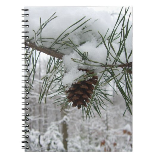 Carnet Branche des pins neigeux Photographie de la nature (Devant)