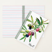 Carnet Branche d'olive aquarelle (À l'intérieur)