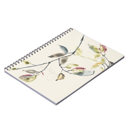 Carnet Branche feuille aquarelle (Côté gauche)