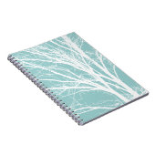 Carnet Branches d'arbre blanc bleu rustique (Côté Droit)
