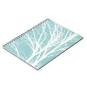 Carnet Branches d'arbre blanc bleu rustique (Côté gauche)
