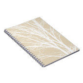 Carnet Branches d'arbre blanc crème rustique (Côté Droit)