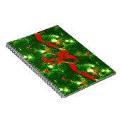 Carnet Branches d'arbre de Noël et rubans rouges (Côté Droit)