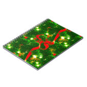 Carnet Branches d'arbre de Noël et rubans rouges (Côté gauche)