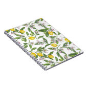Carnet Branches de citron avec fleurs et fruits sur blanc (Côté Droit)