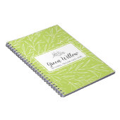 Carnet Branches de feuilles botaniques modernes Verdure M (Côté Droit)