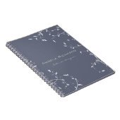 Carnet Branches de feuilles frisées bleues (Côté Droit)