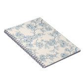 Carnet Branches de fleurs de cerisier en bleu et blanc ca (Côté Droit)