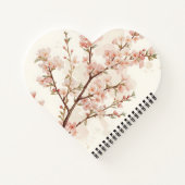 Carnet Branches de fleurs de cerisier rose pâle (Dos)