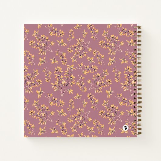 Carnet Branches de l'épine noire jaune pourpre (Dos)