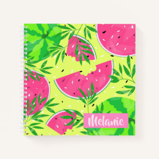 Carnet Branches de pastèque d'été Tropical Personnalisé