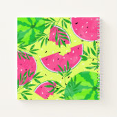 Carnet Branches de pastèque d'été Tropical Personnalisé (Dos)