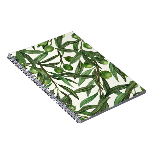 Carnet Branches d'olive sur blanc (Côté Droit)