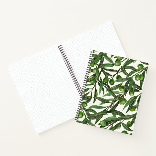 Carnet Branches d'olive sur blanc (Intérieur)