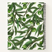 Carnet Branches d'olive sur blanc (Dos)