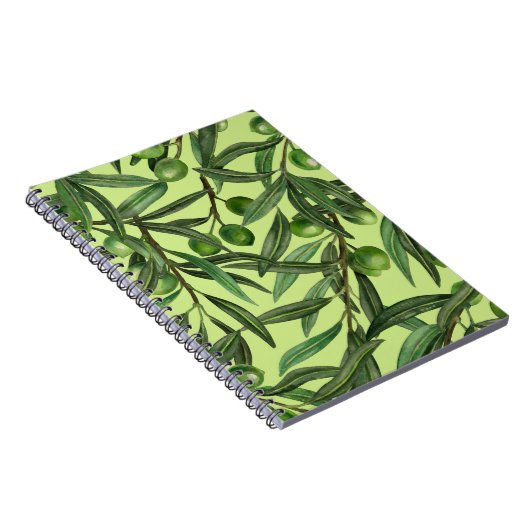 Carnet Branches d'olive sur le vert miel (Côté Droit)