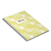 Carnet Branches, feuilles et fleurs de couleur beige lait (Côté Droit)