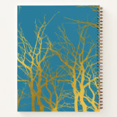 Carnet Branches Gold Tree Motif Monogramme bleu (Dos)