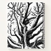 Carnet Branches rustiques Abstraites en noir et blanc (Dos)