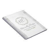 Carnet Branches rustiques en bois et feuilles botaniques  (Côté Droit)