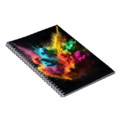 Carnet Bras en poudre arc-en-ciel sur noir (Côté Droit)