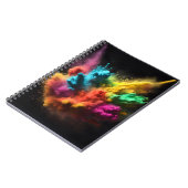 Carnet Bras en poudre arc-en-ciel sur noir (Côté gauche)
