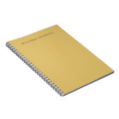 Carnet Brass Yellow Minimalist Plain Modern Aesthetic (Côté Droit)