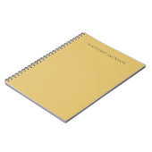 Carnet Brass Yellow Minimalist Plain Modern Aesthetic (Côté gauche)