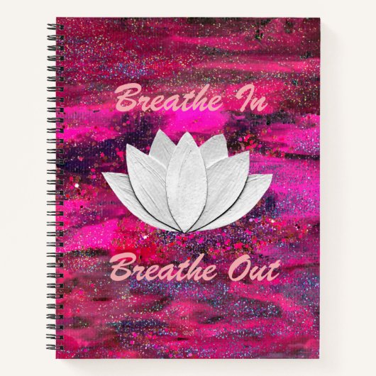 Carnet Breathe In Breathe Out Lotus Flower Nobook (Devant)
