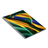 Carnet Brésil drapeau texture soie (Côté Droit)