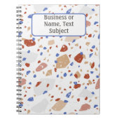 Carnet Brick Red Blue & Tan Marble Chips Terrazzo Pattern (Devant)