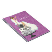 Carnet Bride Brunette sur gâteau Mariage {orchid} (Côté Droit)
