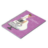 Carnet Bride Brunette sur gâteau Mariage {orchid} (Côté gauche)
