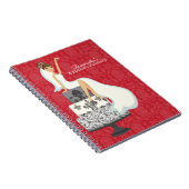 Carnet Bride Brunette sur gâteau Mariage {red} (Côté Droit)