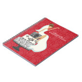 Carnet Bride Brunette sur gâteau Mariage {red} (Côté gauche)