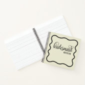 Carnet Bridesmaid à la mode Naturelle et Noir Retro (Intérieur)