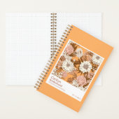 Carnet Bridesmaid Boho Orange and Peach Floral Pattern (À l'intérieur)