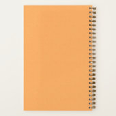 Carnet Bridesmaid Boho Orange and Peach Floral Pattern (Verso)