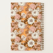 Carnet Bridesmaid Boho Orange and Peach Floral Pattern (Verso)