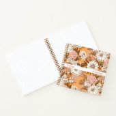 Carnet Bridesmaid Boho Orange and Peach Floral Square (Intérieur)