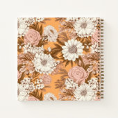 Carnet Bridesmaid Boho Orange and Peach Floral Square (Dos)