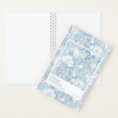 Carnet Bridesmaid Dusty Blue Floral Pattern Swatch (À l'intérieur)